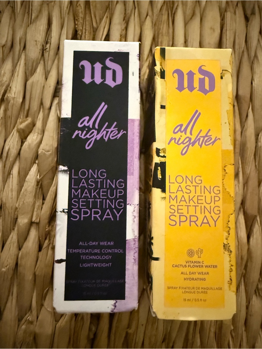 Urban Decay All Nighter Makeup Setting Spray Duo — Purple & Yellow